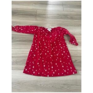Petite‎ Plume Christmas Red Star Print Baby Night gown dress 6-12 Months